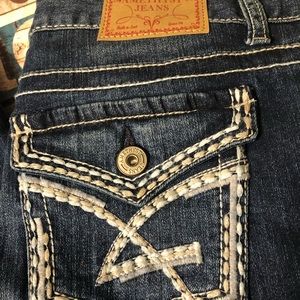 New Cowgirl Western “ Amethyst” Blue Jeans JUNIORS SIZE 13 GREAT CONDITION